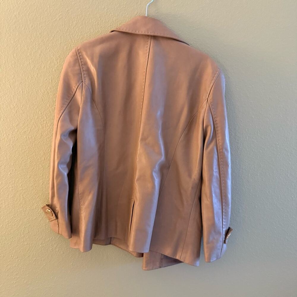 Tory Burch Leather Biker Jacket Size 6 - Picture 5 of 5